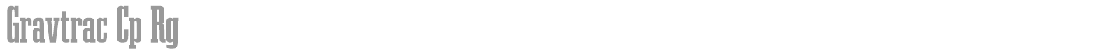Gravtrac font preview